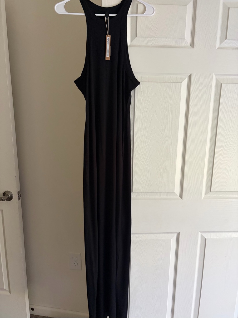 SKIMS Black Sleeveless Maxi Dress